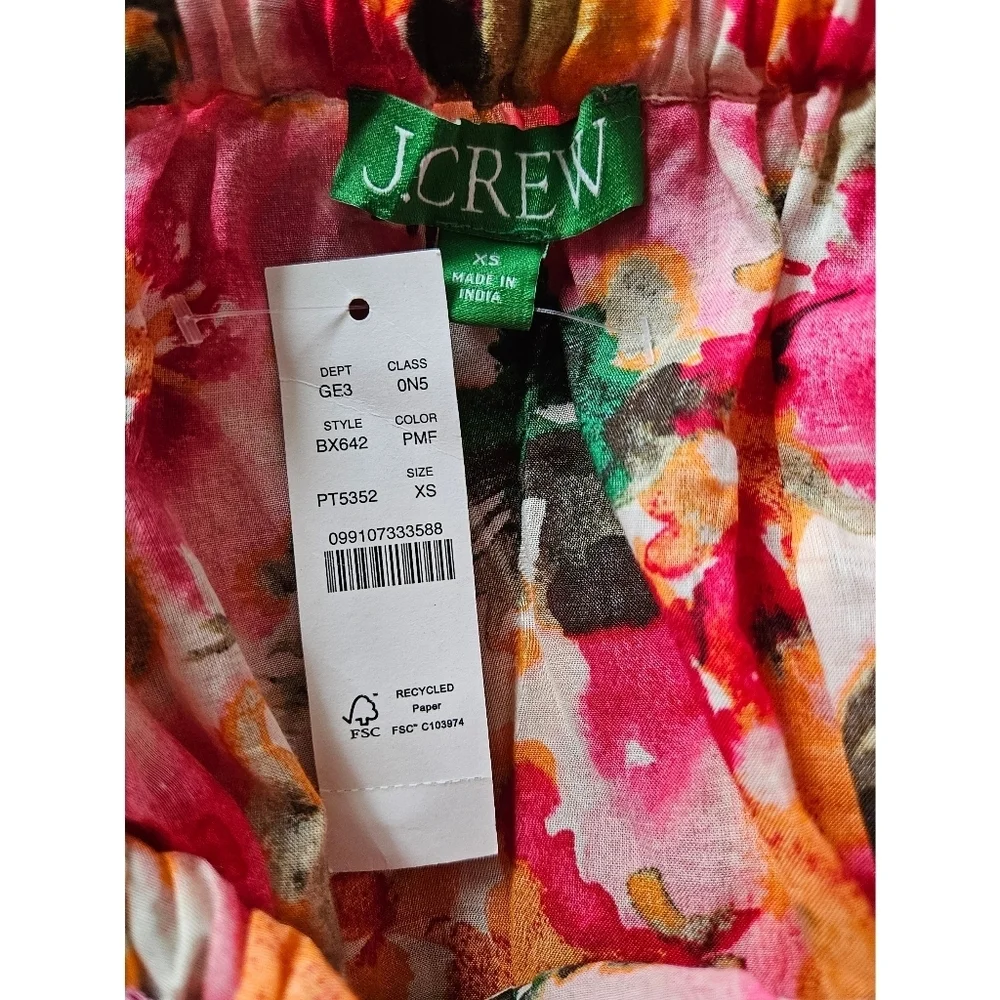 J.Crew Halter-neck cross-back dress in floral cotton voile